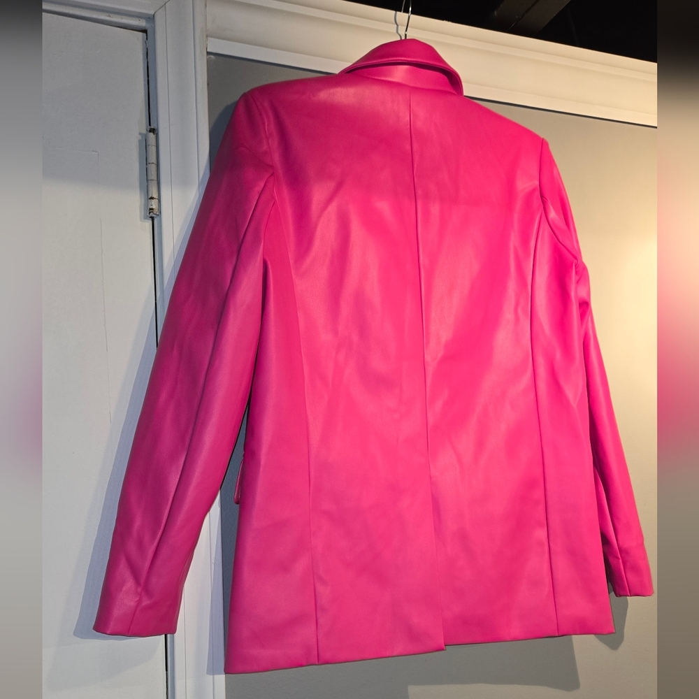Steve Madden Faux Leather Blazer - Picture 7 of 9